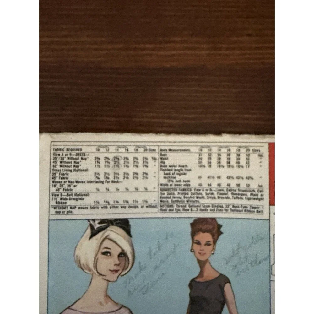 McCall's Sewing Pattern P-44 1960's Misses Dress Versatile Shift Size 10 12